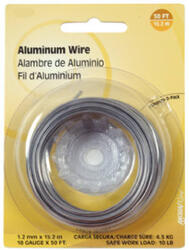  Hillman  Aluminum Wire 18 Gauge  50 Foot 1 Each 123113: $9.09