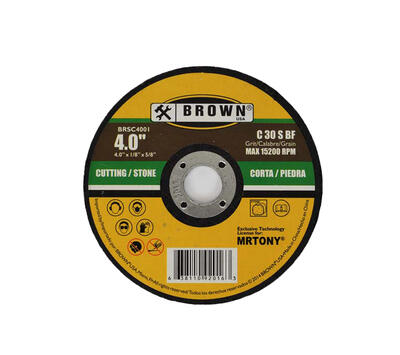  Brown USA Cutting Stone Disc 4x1/8x5/8 Inch  1 Each BRSC4001