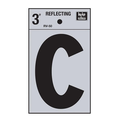  Hy-Ko Reflective Letter C 3 Inch  1 Each RV-50/C: $3.35