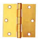  Brown USA Solid Steel Hinges 3x3 Inchx2mm  Brass 1 Each BRH0030BP