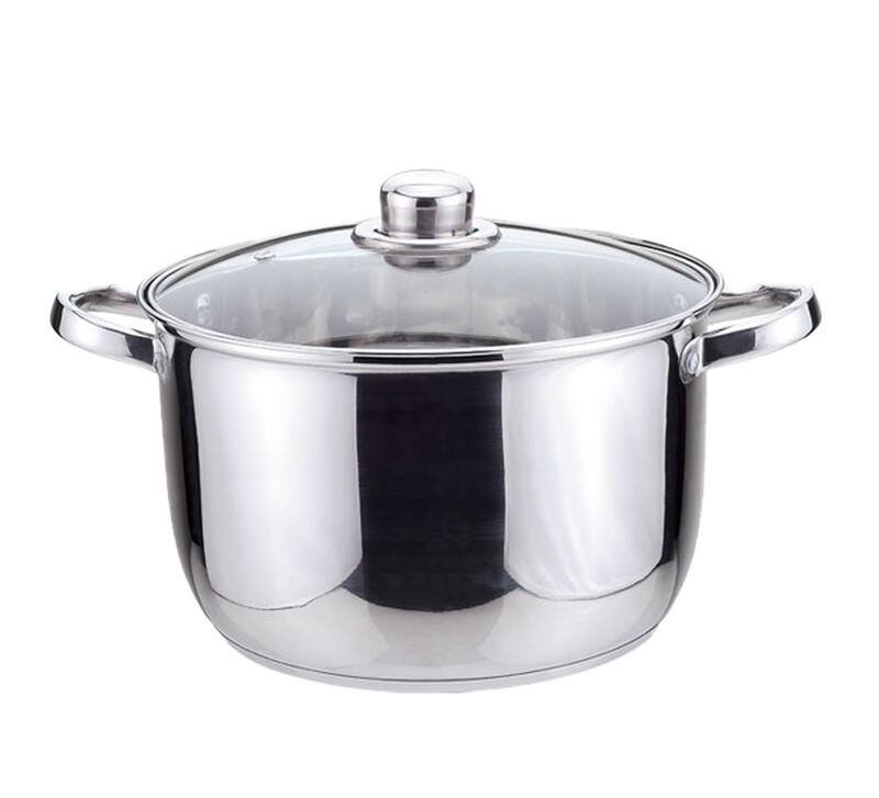 Sabichi Stockpot With Glass Lid 24cm Stainless Steel 1 Each 93790