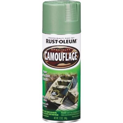 Rust-Oleum Camouflage Flat Spray Paint 12oz Army Green 1 Each 1920-830