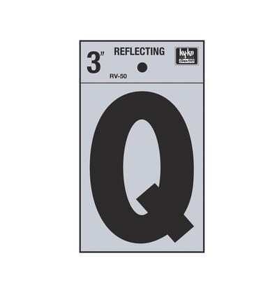  Hy-Ko Reflective Letter Q 3 Inch  1 Each RV-50/Q