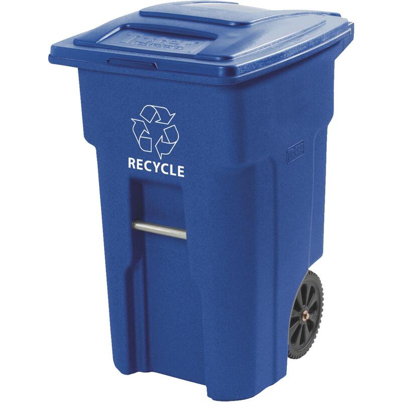 Toter Recycle Cart 2 Wheel 48 Gallon Blue 1 Each 025548-D6BLU