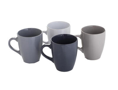Sabichi Mug Stoneware 4pc Grey 1 Set 178800