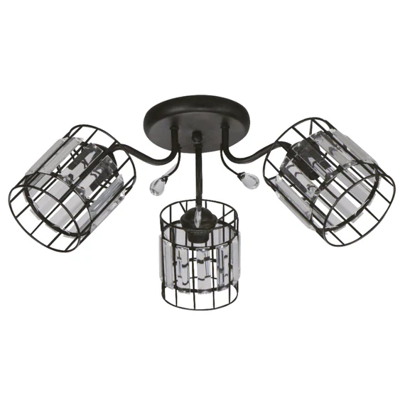 3LTS CEILING LAMP MATT BLK