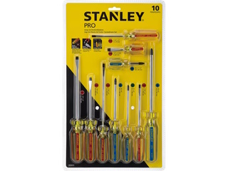  Stanley  Fluted Screwdriver Set 10 Piece 1 Each 95IB69172