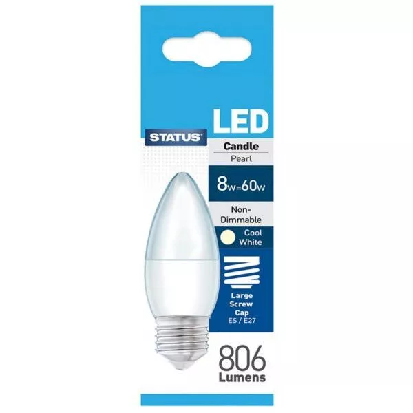 BULB C/WHT E27 8W