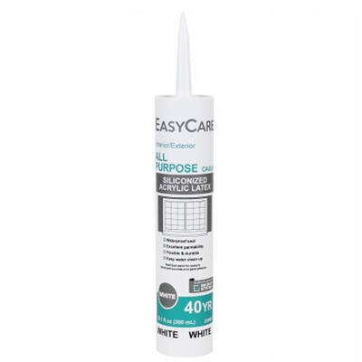 Easycare AP Caulk with Silicone 10.10 Oz White 1 Each 08731