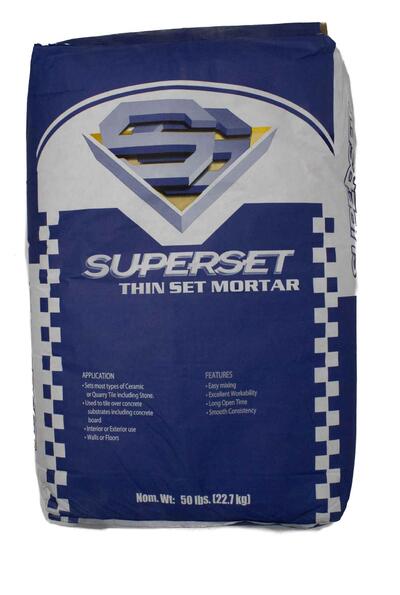 Superset Thinset 50lb 1 Bag: $26.81