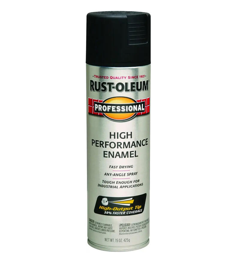 Rust-Oleum Professional Flat Enamel Spray Paint 15oz Black 1 Each 7578 ...