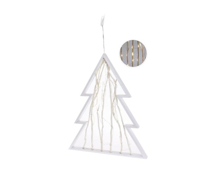  Christmas Tree Shaped Decoration 20 LED 36cm White 1 Each AXZ201300