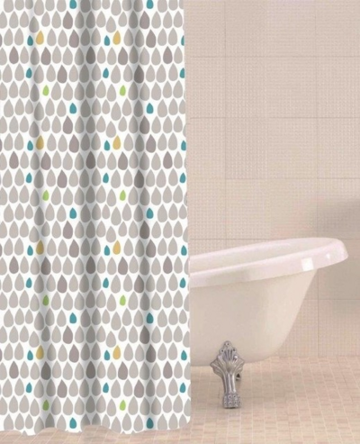 SHOWER CURTAIN RAIN DROPS