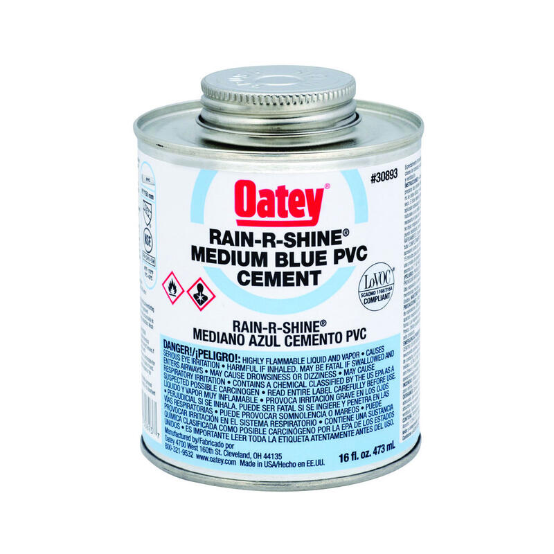  Oatey PVC Rain R Shine Medium Cement  16 Ounce  1 Each 30893