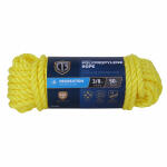  Tru Guard Nylon Rope Twisted 3/8 Inchx50 Foot Yellow 1 Each 643691