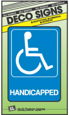  Hy-Ko Handicapped Sign  5x7 Inch 1 Each D-17