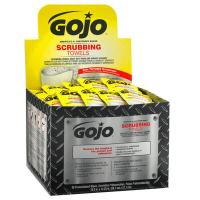 Gojo Scrubbing Hand Wipes 80ct 1 Each 6380-04