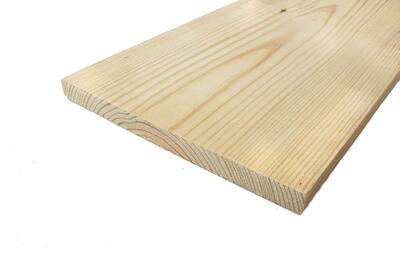 Lumber Yellow Pine C Grade S4S Treated 1x10x14 1 Length
