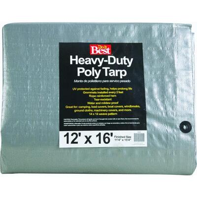  Do It Best  Heavy Duty Poly Tarp 12x16 Foot  Silver  1 Each 725633