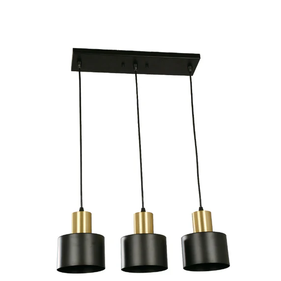 HANGING LAMP 3L E27 60W M/BLK