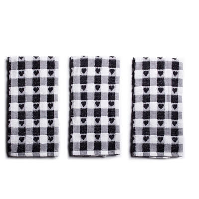 Sabichi Heart Tea Towels Grey 1 Set 200150: $30.81