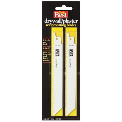  Irwin Drywall and Plaster Reciprocating Saw Blade 6 Inch  1 Each 822501DB