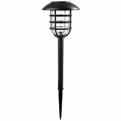 SOLAR CAGE STAKE LIGHT 2PK MTL