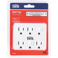 Do It Best Grounded Tap 6 Outlet White 1 Each 041150DB