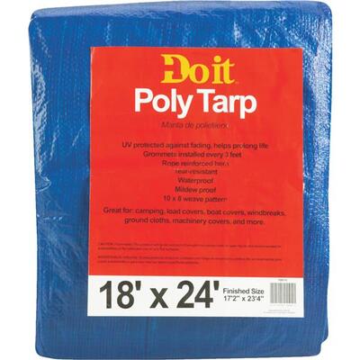  Do It Best  Medium Duty Poly Tarp 18x24 Foot  Blue  1 Each 709115