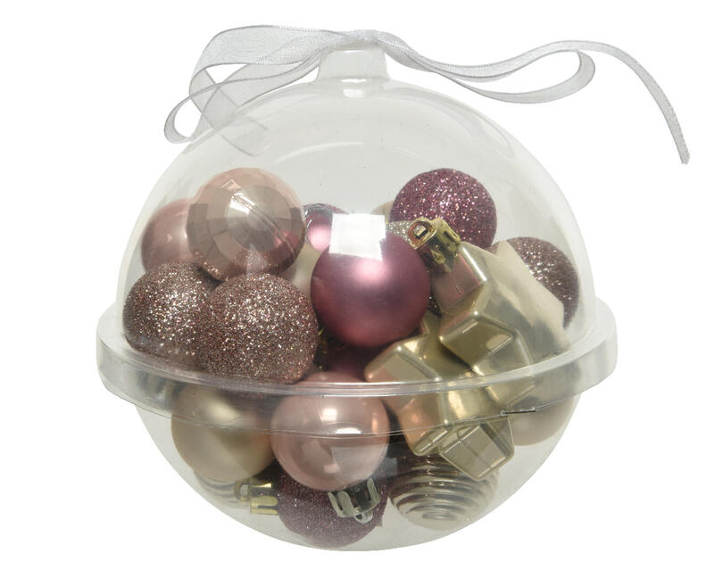 Xmas Ball Assorted Pink 1 Each 029224