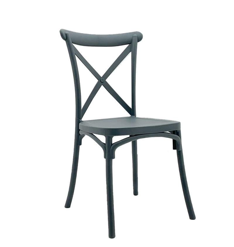 Plastic Chair Dark Grey 1 Each P20280010 M&C Home Depot