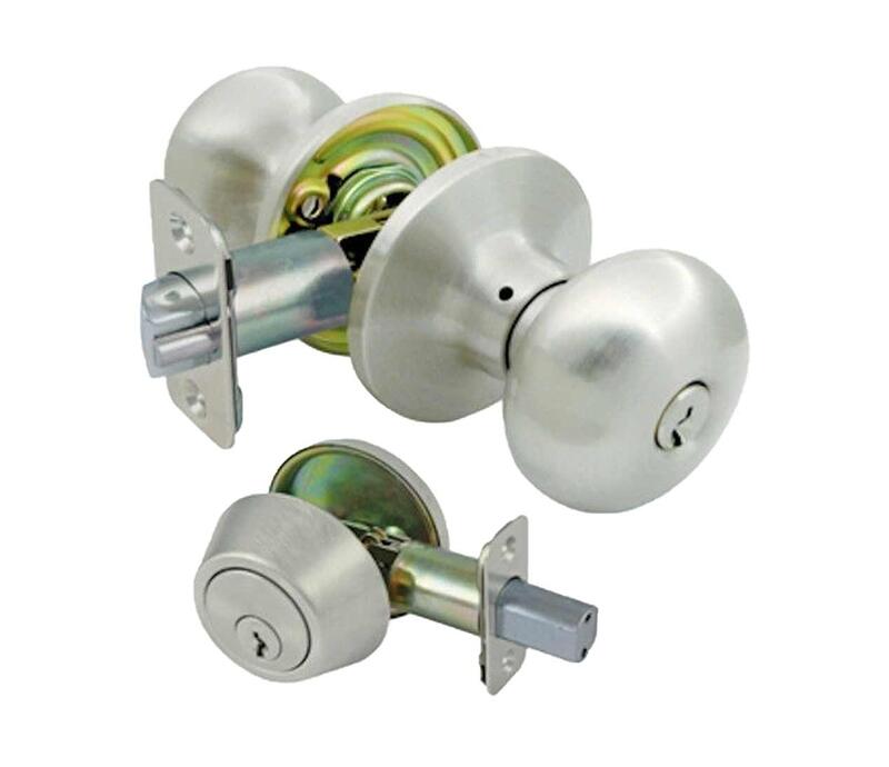 Ultra Hardware Single Cylinder Lock Combo Satin Nickel 1 Each 42043