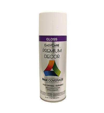 Easy Care Premium Decor Gloss Enamel Spray Paint 12oz White 1 Each PDS1-AER