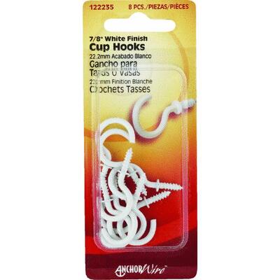 Hillman Anchor Wire Cup Hook 7/8 Inch 8 Pack 122235