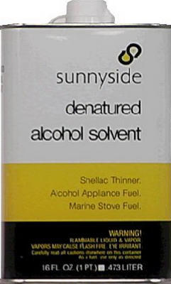 Sunnyside Denatured Alcohol Solvent 1 Pint 83416