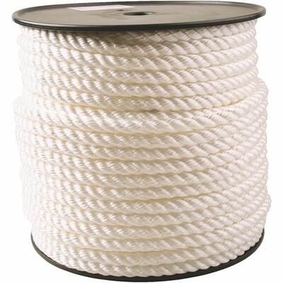  Do It Best  Twisted Nylon Rope 1/2 Inchx250 Foot  White 1 Foot 700316
