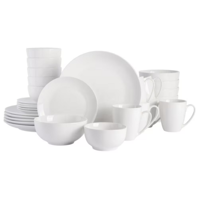 CERAMIC DINNERWARE SET 30PC WH