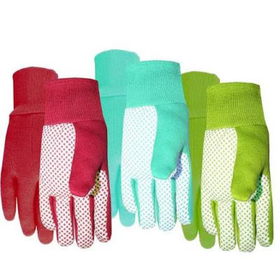 Gardening Gloves, Cotton Jersey, Assorted Colors, Women's