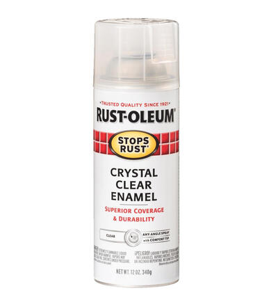 Rust-Oleum Gloss Enamel Anti-Rust Spray Paint Crystal Clear 1 Each 7701830