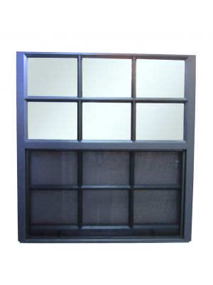 Oran Sash Window With Tint 36wx36h Aluminum Black 1 Each