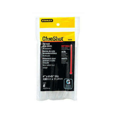  Stanley  All Purpose Glue Sticks Clear 6 Pack 04GS230S