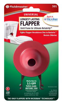 Fluidmaster Toilet Flapper  Red 1 Each 501P21