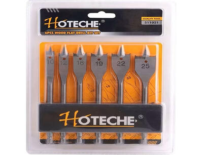 Hoteche Wood Flat Drill Bit Set 6 Piece 1 Set 511021