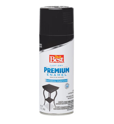 Do It Best Semi Gloss Enamel Spray Paint 12oz Black 1 Each 203491D