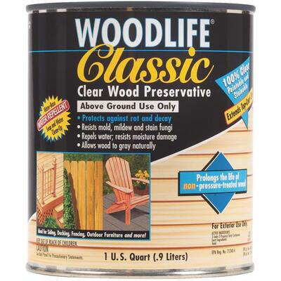 Rust-Oleum Woodlife Water Based Classic Wood Preservative Clear 1 Quart 00902