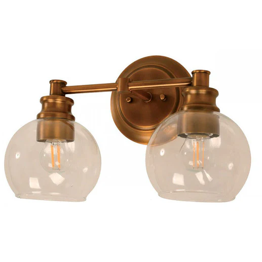 WALL LAMP 2L GOLD AB E27 40W