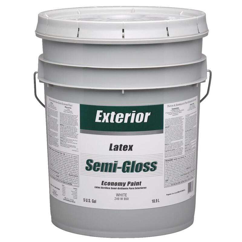 Economy Interior Latex Semi Gloss White 5 Gallon M&C Home Depot
