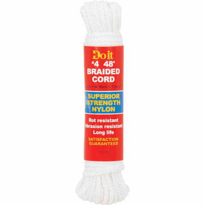  Do It Best  Braided Nylon Packaged Rope 1/8 Inchx48 Foot 1 Each 737151