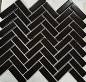 Mosaic Tile Black Herr Matt 12.5X11 1 Each SZ050