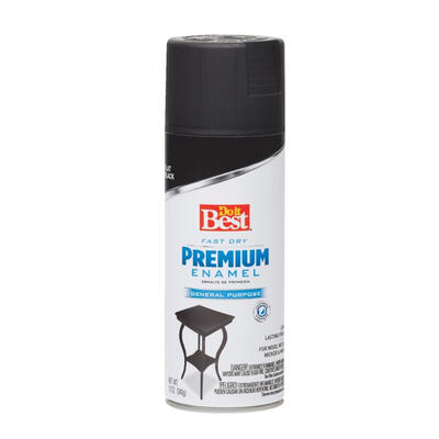 Do It Best Flat Enamel Spray Paint 12oz Black 1 Each 203463D